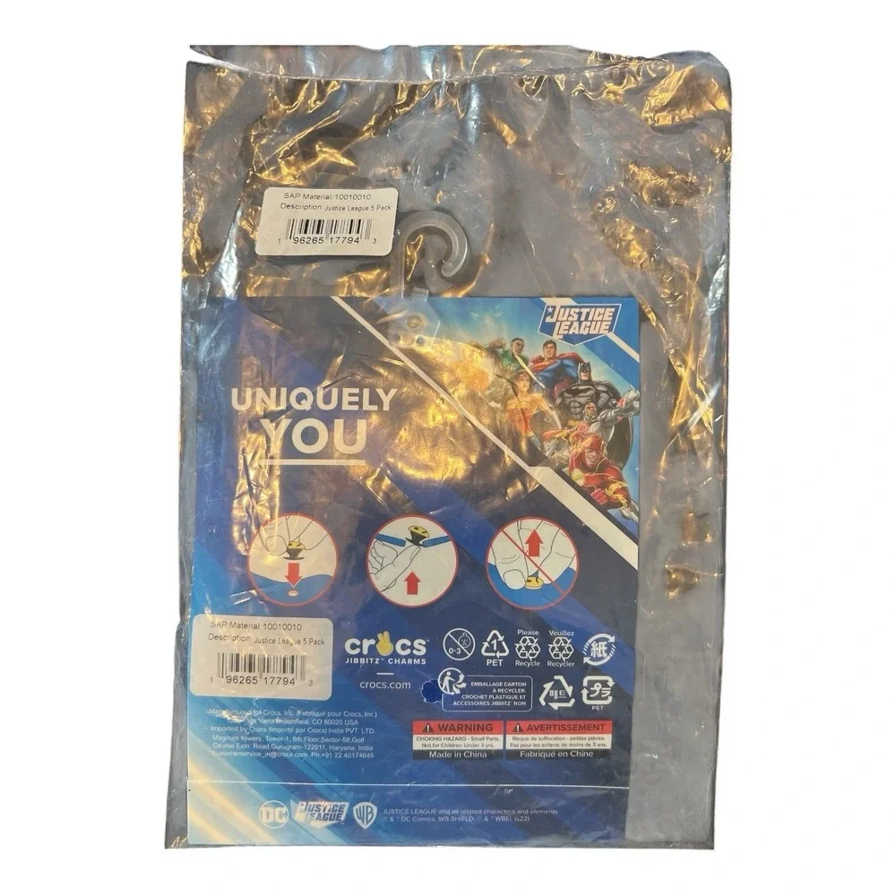 Crocs Jibbitz DC Justice League 5-Pack Charms Batman Superman Flash NIP